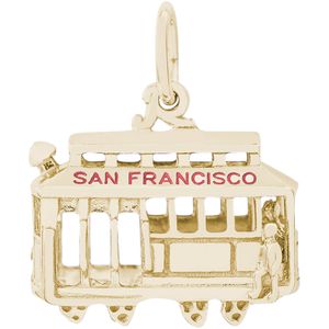 San Francisco Cable Car Charm 14K Gold - 10-8254