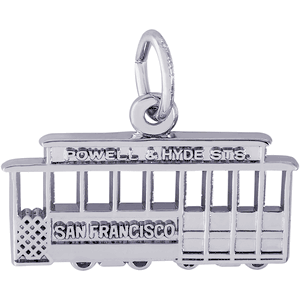 San Francisco Cable Car Charm Silver - 10-3560