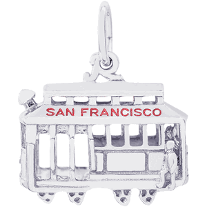 San Francisco Cable Car Charm Silver - 10-8254