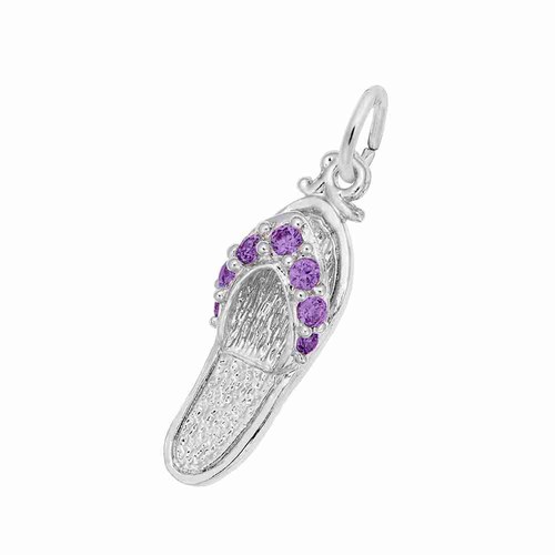 Rembrandt Sandal - Alexandrite Charm - Silver - 10-2730-6-SS