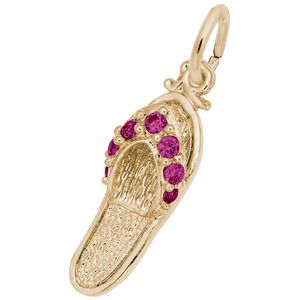 Sandal Ruby Red Charm 10K Gold - 10-2730-7