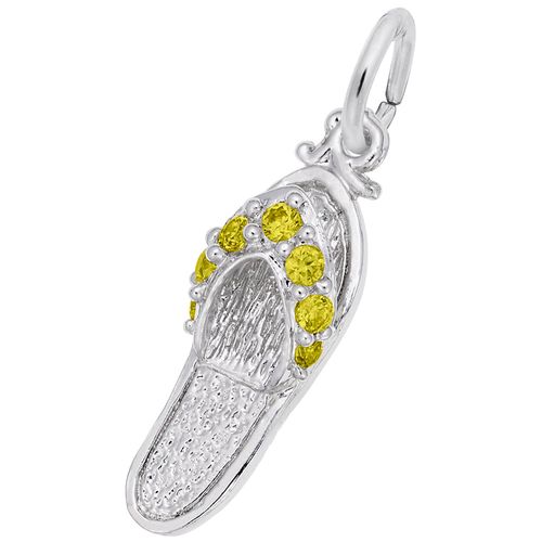 Sandal Topaz Yellow Charm White Gold - 10-2730-11