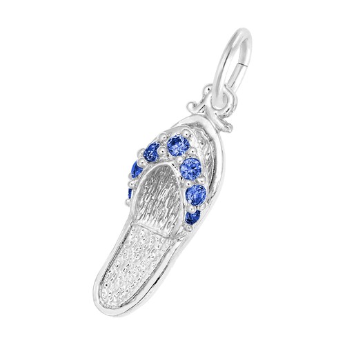 Rembrandt Sandal with Birthstones Charm Series, 02 February Sterling Silver - 10-2730-2-ss