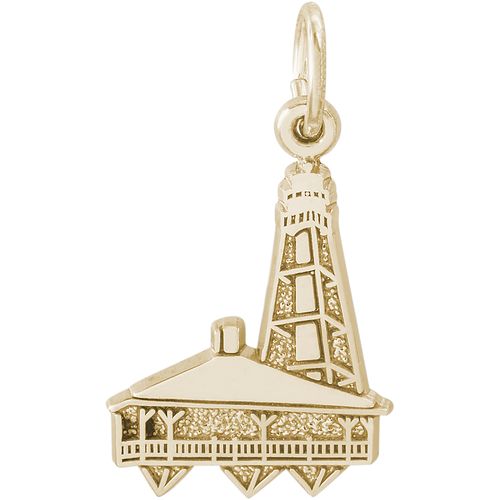 Sanibel Island Lighthouse Florida charm 10K Gold - 10-6593