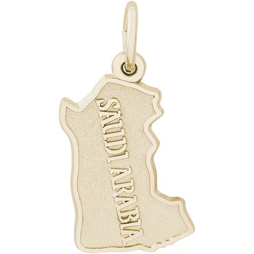 Saudi Arabia Map Charm Gold Plated - 10-3022