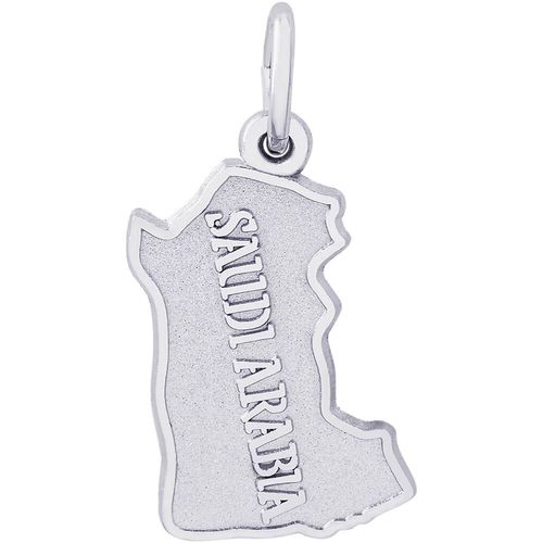Saudi Arabia Map Charm Silver - 10-3022