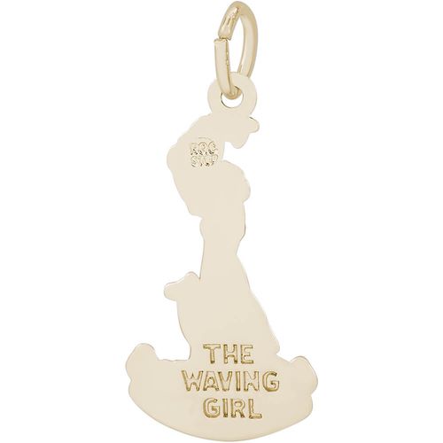 Savannah Waving Girl Charm Gold Plated - 10-6348