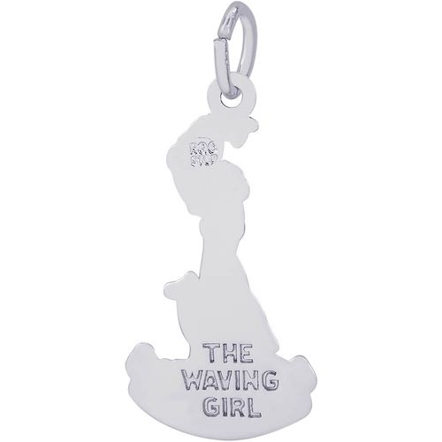 Savannah Waving Girl Charm Silver - 10-6348