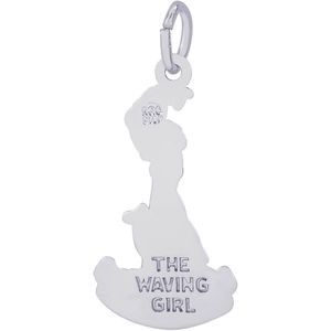 Savannah Waving Girl Charm Silver - 10-6348