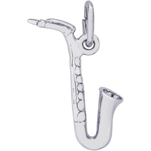 Saxophone Charm White Gold - 10-0459