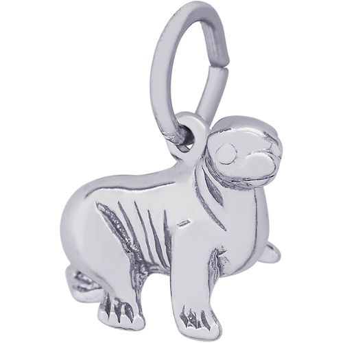 Sea Lion Charm White Gold - 10-3569