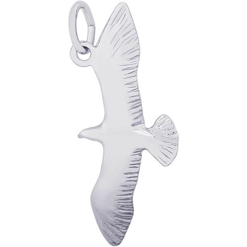 Seagull Bird Charm Silver - 10-3848