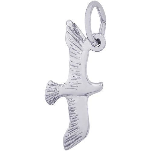 Seagull Bird Charm White Gold - 10-5599