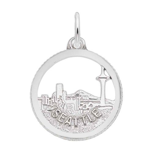 Seattle Skyline Charm Silver - 10-6293