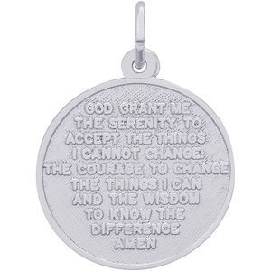 Serenity Prayer Charm Silver - 10-8348