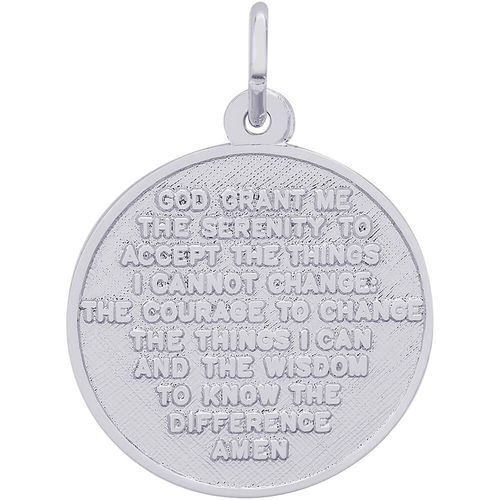 Serenity Prayer Charm Silver - 10-8348