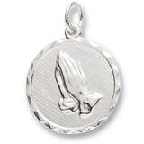 Serenity Prayer Charm White Gold - 10-8348