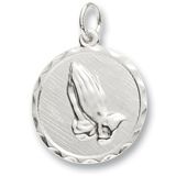 Serenity Prayer Charm White Gold - 10-8348