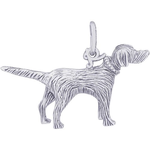 Setter Dog Charm 14K White Gold - 10-8102