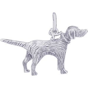 Setter Dog Charm Silver - 10-8102