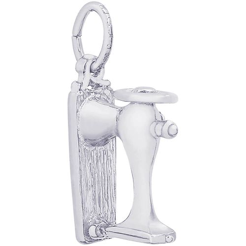 Sewing Machine Charm White Gold - 10-0732