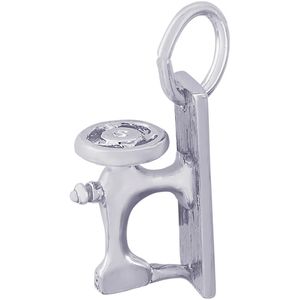 Sewing Machine Charm White Gold - 10-0731