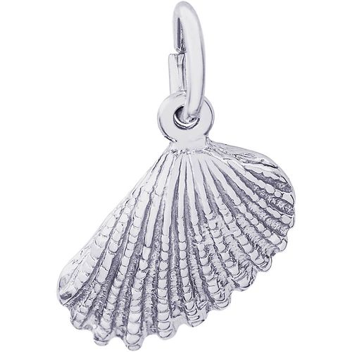 Angel Wing Shell Charm White Gold - 10-5613