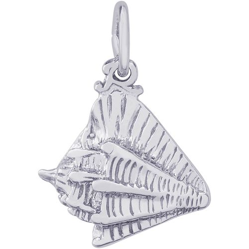 Shell Conch Charm White Gold - 10-1748