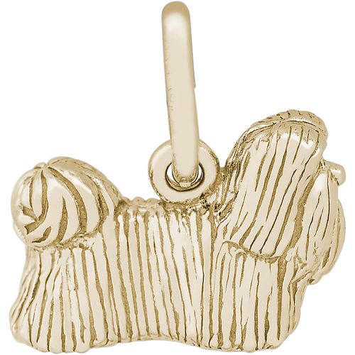 Shih Tzu Dog Charm Gold Plated - 10-6393