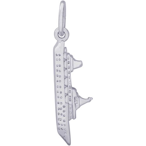 Ship Charm White Gold - 10-0446-wg
