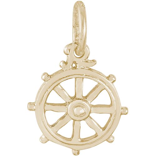 Ship Wheel Charm 14K Gold - 10-8270