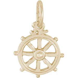 Ship Wheel Charm 14K Gold - 10-8270