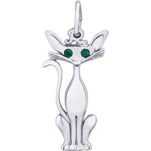 Siamese Cat Charm Silver - 10-8224