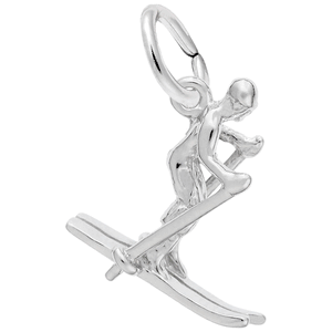 Skier Charm Silver - 10-0231