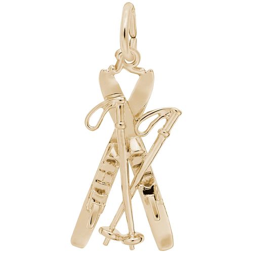 Skiing Charm 10K Gold - 10-0776