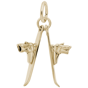 Skiing Charm Gold Plated - 10-0551