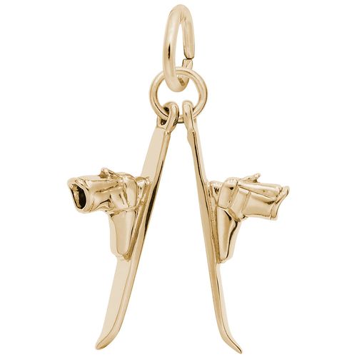 Skiing Charm Gold Plated - 10-0551