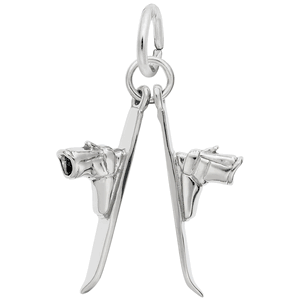 Skiing Charm Silver - 10-0551