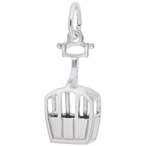 Skiing Gondola Charm Silver - 10-2909