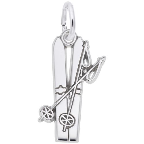 Skis Charm Silver - 10-0709