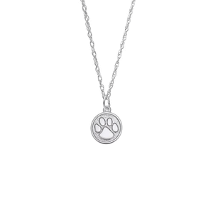 Rembrandt Small Paw Print Necklace Set Necklace - Silver - 29-5664-87-SS