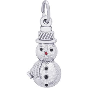 Snowman Charm Silver - 10-6552
