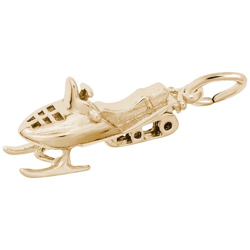 Snowmobile Charm-Gold Plated - 10-8289