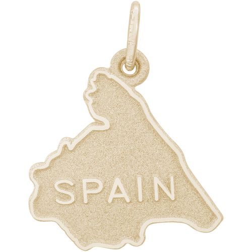 Spain Map Charm Gold Plated - 10-7917