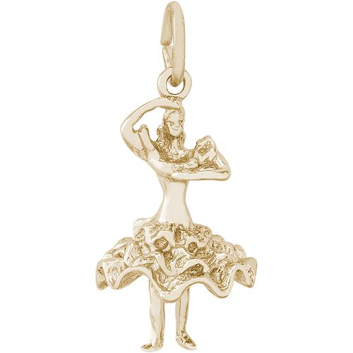 Spanish Dancer Charm 14K Gold - 10-2271