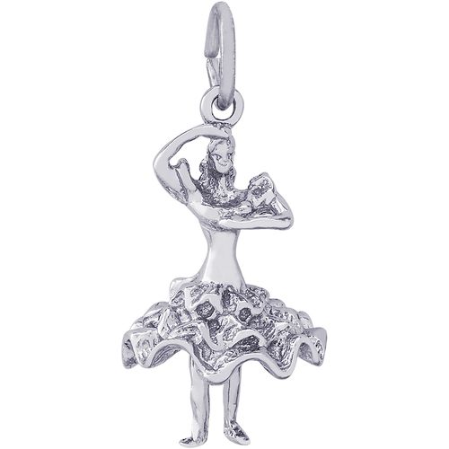 Spanish Dancer Charm White Gold - 10-2271