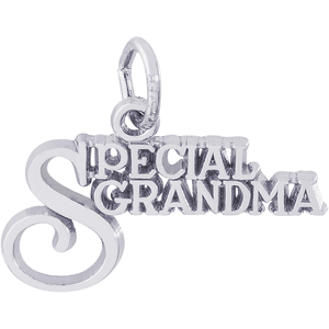 Special Grandma Charm White Gold - 10-6130