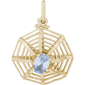 Spider Web Charm Gold Plated - 10-8177