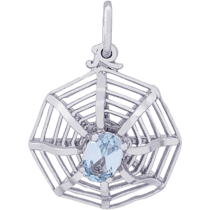 Spider Web Charm Silver - 10-8177
