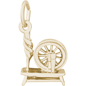 Spinning Wheel Charm Gold Plated - 10-0470